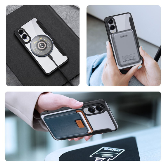 Dux Ducis Telefontok a Samsung Galaxy S25 Edge, Skin X Pro, MagSafe, fekete