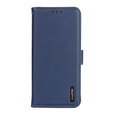 KHAZNEH RFID tok Xiaomi Poco F6, Litchi textúra, kék