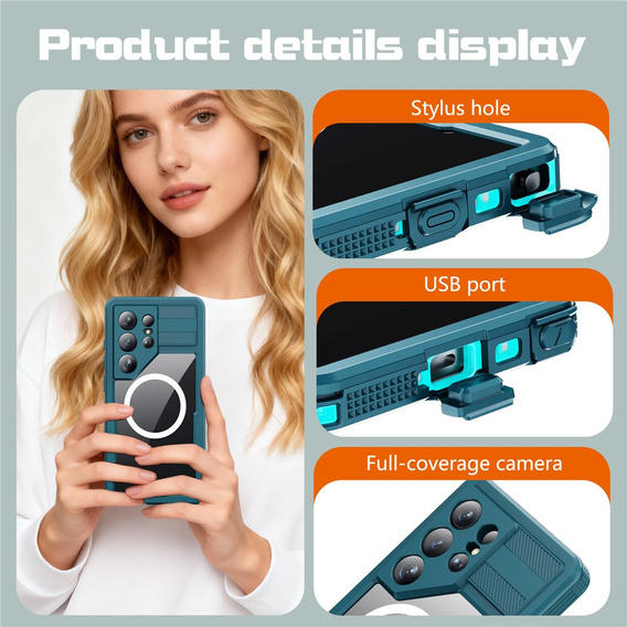 Redpepper MagSafe vízálló tok Samsung Galaxy S26 Ultra készülékhez, kék