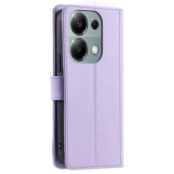 Flap tok Xiaomi Redmi Note 13 Pro 4G / Xiaomi Redmi Note 14S / Xiaomi Poco M6 Pro 4G, Rhombus Crossbody Leather, lila