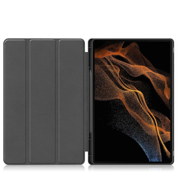 Tok Samsung Galaxy Tab S10 Ultra, Smartcase tolltartóval, zöld