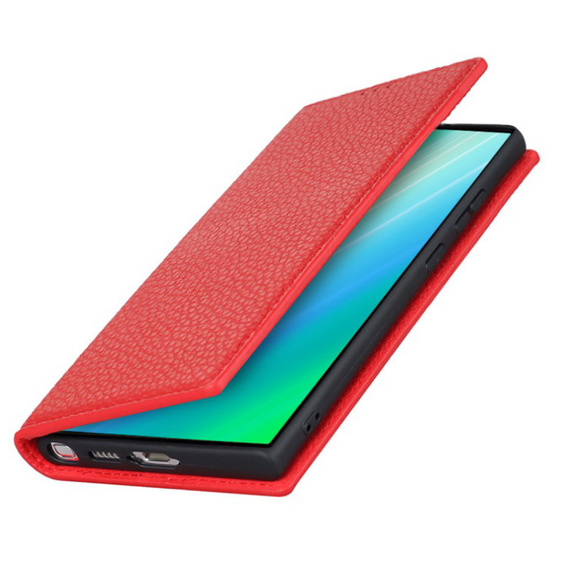 Bőr tok a Samsung Galaxy S23 Plus, ERBORD Grain Leather, piros