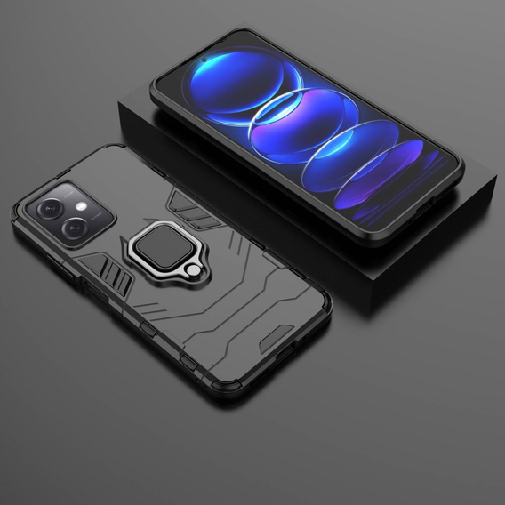 Telefontok a Xiaomi Redmi Note 12 5G / POCO X5 5G, Kickstand Ring, fekete