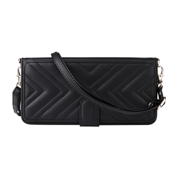 Tok patenttal a Xiaomi Poco F7 Ultra-hez, Crossbody Leather Wallet, fekete