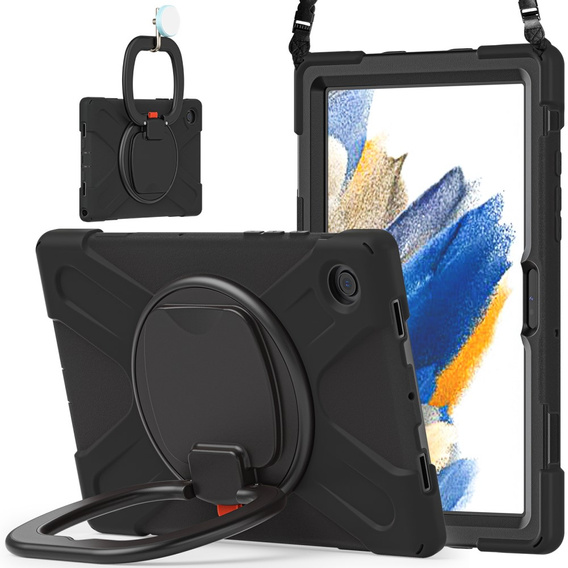 Gyerek tok Samsung Galaxy Tab A8 10.5 SM-X200 SM-X205, páncélozott, pánttal, kék
