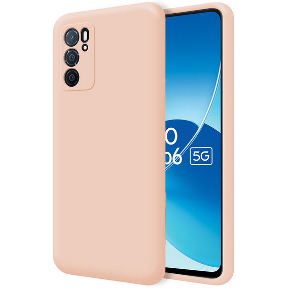 Telefontok a Oppo Reno 6 5G, Silicone Lite, rózsaszín