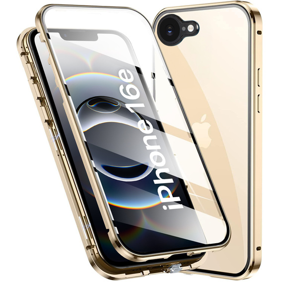 Tok iPhone 16E, Magnetic Dual Glass, arany
