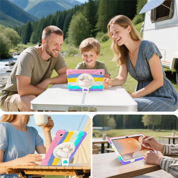 Páncélozott tok állvánnyal és vállpánttal Samsung Galaxy Tab A11+ készülékhez