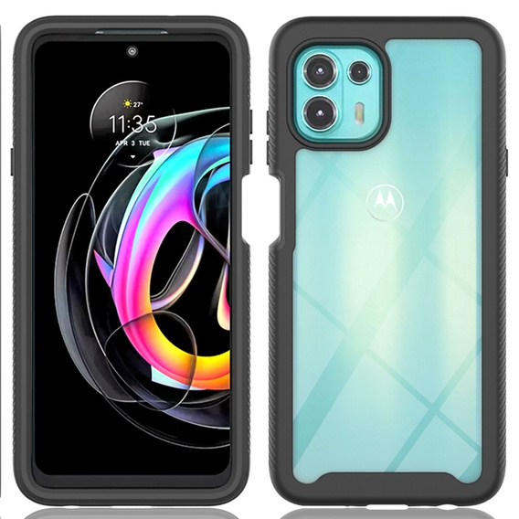 Tok Motorola Edge 20 Lite készülékhez, Shockproof, fóliával, kék