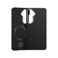 BENKS Kevlar tok Samsung Galaxy S25+ Plus, MagSafe, Carbon Fiber, fekete