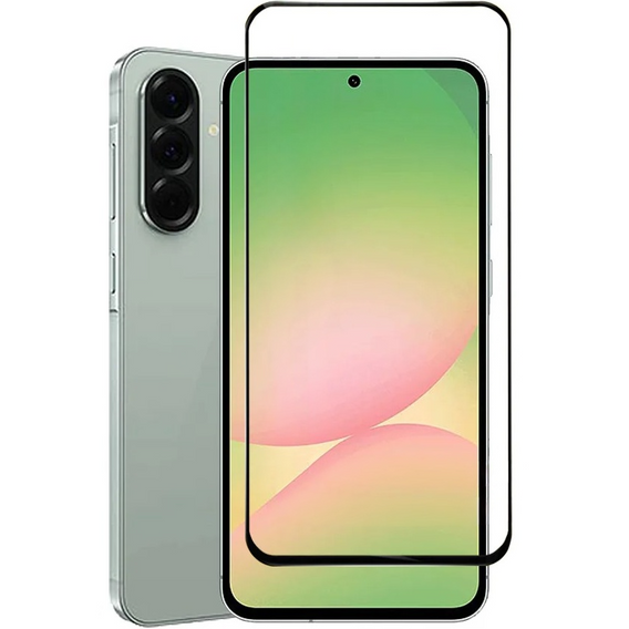 3D edzett üveg Samsung Galaxy A56 készülékhez, fekete keret