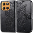 Pattintható tok a Motorola Moto G15 / Motorola Moto G15 Power, Butterfly, fekete