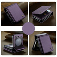 CASEME flip tok Samsung Galaxy Z Flip5 5G, Litchi Wallet, lila