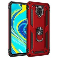 Páncélozott telefontok a Xiaomi Redmi Note 9S / 9 Pro, Nox Case Ring, piros