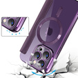 Pattintható tok a iPhone 13 Pro Max, RFID Wallet MagSafe CamShield, lila