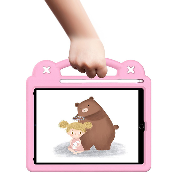 Gyermek tok iPad 9.7" 2018/2017 (6/5 gen.) / Pro 9.7" 2016, Cute Patterns, állvánnyal, rózsaszín