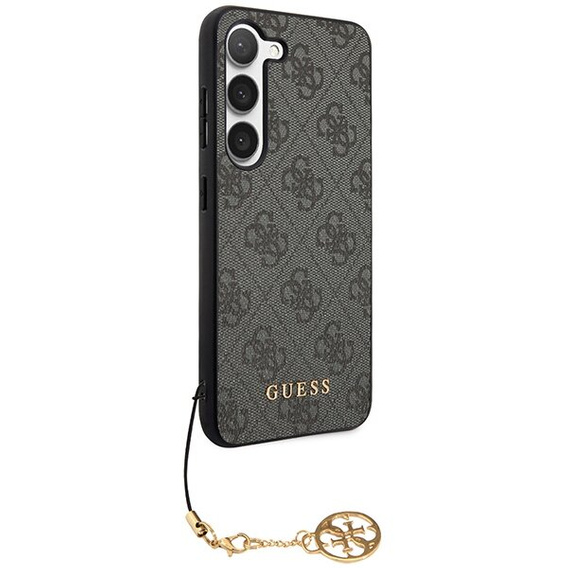 GUESS Telefontok a Samsung Galaxy A55, 4G Charms Collection Hardcase, szürke