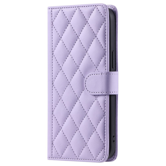Flap tok Samsung Galaxy A55 5G, Rhombus Crossbody Leather, lila