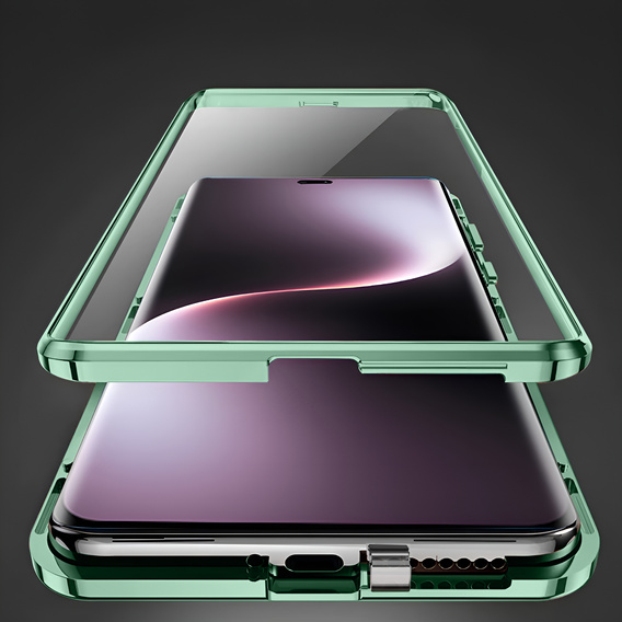 Tok Honor Magic 7 Lite, Magnetic Dual Glass, zöld