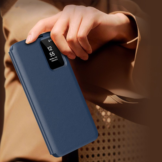 Flip tok Samsung Galaxy S23 FE, Smart View Wallet, sötétkék