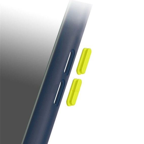 Szilikon tok Xiaomi Poco F6, kamera védelemmel, átlátszó / kék