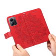 Pattintható tok a Xiaomi Redmi Note 12 4G, Mandala Flower, piros