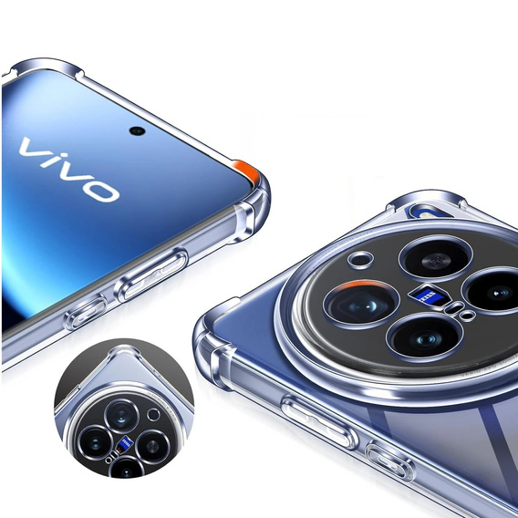 Telefontok a Vivo X200 Pro 5G, Dropproof, átlátszó