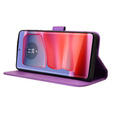 Pattintható tok a Motorola Edge 50 Pro, Wallet Smart Magnet, lila