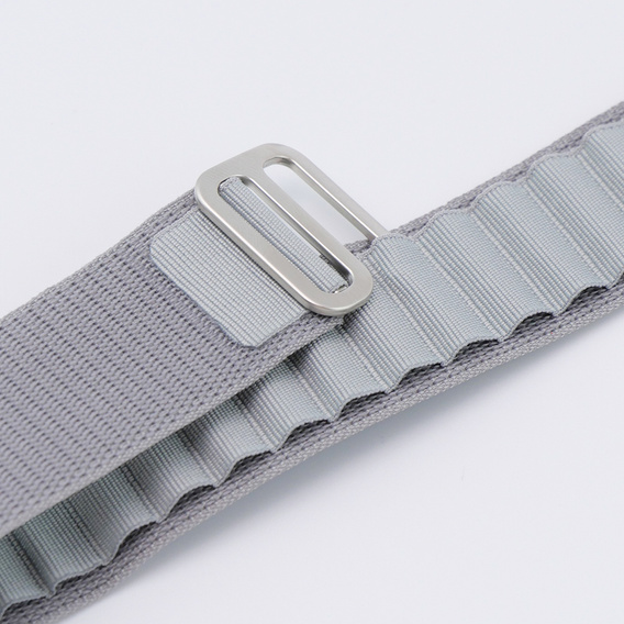 Nylon szíj Apple Watch 1/2/3/4/4/5/6/7/8/SE/ULTRA 42/44/45/45/49mm, szürke