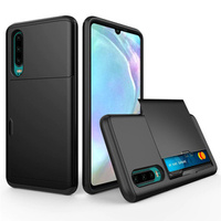 Telefontok a Huawei P30, Sliding Card Holder, fekete