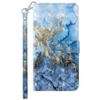 Pattintható tok a Oppo A17, Wallet, Marble kék