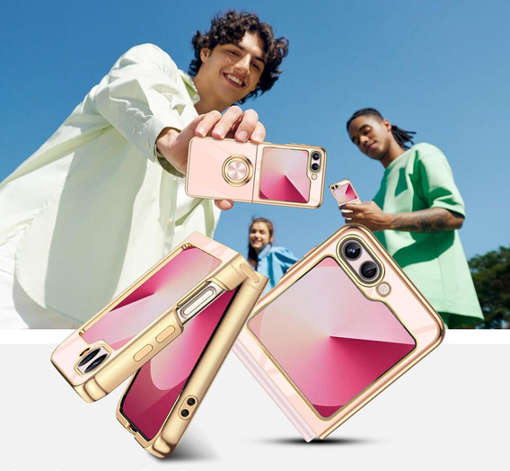 Telefontok a Samsung Galaxy Z Flip6 5G, Electro Ring, rózsaszín