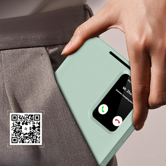 Flip tok Samsung Galaxy S24 FE, Smart View Wallet, zöld