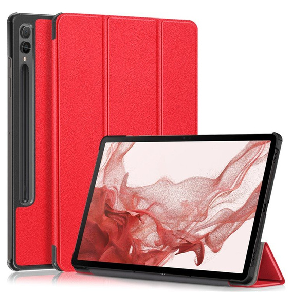 Tok Samsung Galaxy Tab S9 Plus, Smartcase tolltartóval, piros