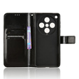 Pattintható tok a Oppo Find X8 Pro, Crazy Horse Wallet, fekete
