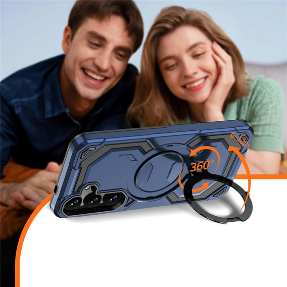 Mágneses tok állvánnyal Samsung Galaxy A57 5G készülékhez, kék