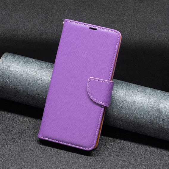 Pattintható tok a Samsung Galaxy A54 5G, Wallet Litchi Magnet, lila