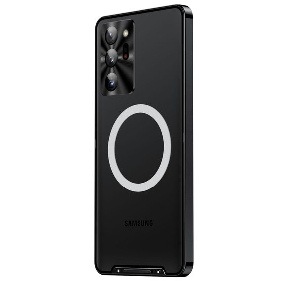 Kameravédő tok Samsung Galaxy Note 20 Ultra, CamShield MagSafe, átlátszó / fekete