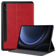 Tok Samsung Galaxy Tab S9 FE+ Plus, Smartcase tolltartóval, piros