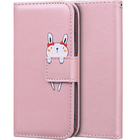 Pattintható tok a Xiaomi Redmi Note 8 Pro, Wallet Bunny, rózsaszín