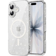 Tok iPhone 17 készülékhez, MagSafe, csillogó, átlátszó