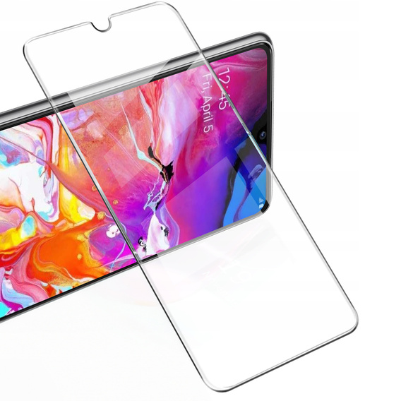2x edzett üveg a Samsung Galaxy A70, ERBORD 9H Hard Glass a képernyőn