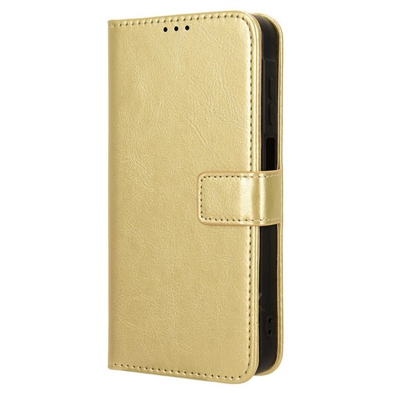 Pattintható tok a Samsung Galaxy A26, Crazy Horse Wallet, arany