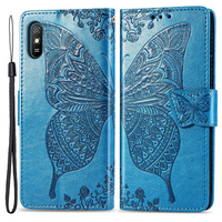 Pattintható tok a Xiaomi Redmi 9A, Butterfly, kék