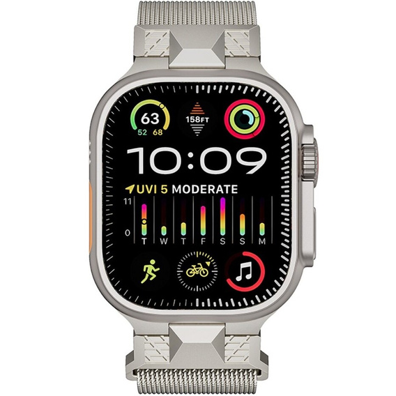 Bransoleta do Apple Watch 1/2/3/4/5/6/7/8/SE/ULTRA 42/44/45/49 MM, Czarna