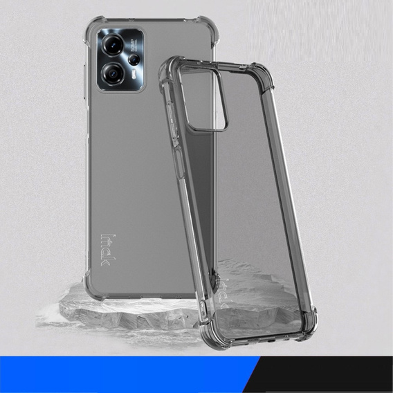 IMAK Telefontok a Motorola Moto G13 4G / G23 4G, Dropproof, átlátszó / fekete