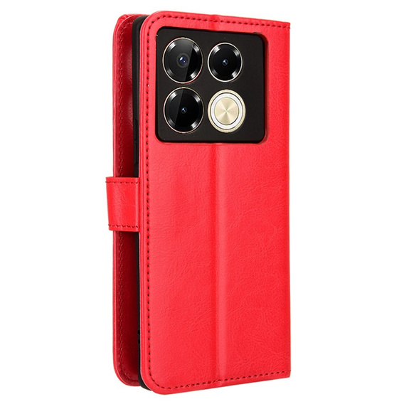 Pattintható tok a Infinix Note 40 Pro Plus, Crazy Horse Wallet, piros