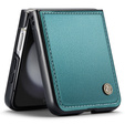 Tojás Samsung Galaxy Z Flip7 FE / Z Flip6, CASEME Litchi Leather, zöld