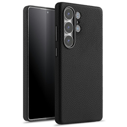 MELKCO tok Samsung Galaxy S25 Ultra, bőr, fekete