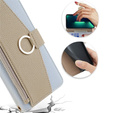 Flip tok Samsung Galaxy S23 Ultra, Wallet Zipper Pocket, tükörrel, kék
